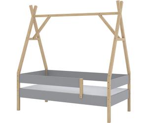 Lit tipi Vitalispa Bali Gris 80x160 cm avec matelas, Model 53040
