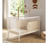 Baby Price Lit bébé First 60 x 120 cm à barreaux bois blanc