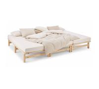 Homestyle4u – Lit triple design simple – Bois clair – Marron G