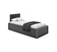 Lit une personne avec tête de lit haute Spaze 100x200cm LxWxH 216x116x41.5cm/with two drawers