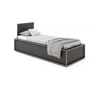 Lit une personne avec tête de lit haute Spaze 90x200cm LxWxH 216x106x41.5cm/with two drawers