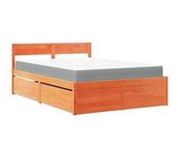 Lit vidaxl 205.5 x 125.5 x 78 cm en cire de couleur Beige G