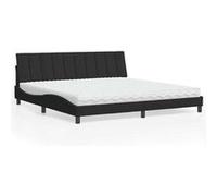 Lit 218 x 205 x 74.5 cm en velours sans sommier pour 2 personnes de couleur