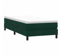 Lit vidaXL Vert foncé 80x220 cm, Sommier à Lattes, Velours, Meuble de Chambre à Coucher, Lit Simple