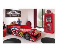 TURBO - Lit Voiture 70x140cm Formule 1 + Armoire 1 Porte