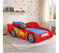 KOBI Lit en Forme de Voiture 160 x 80, Rouge, avec Matelas Cars