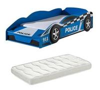Lit Voiture Police Racing 70x140cm avec Matelas - DISTRICT - ALTOBUY Bleu G