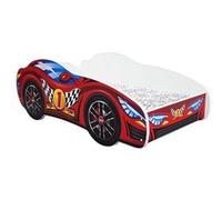 Lit voiture top car rouge 70x140 cm - Sommier et matelas inclus Rouge G