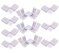 LitaElek 10pcs Connecteur LED Strip à 2 Broches Forme de L Connecteur d'angle à Ruban LED Connecteur Rapide à Angle Droit pour 10mm de Large Couleur Unique Bande LED SMD 5050 5630, Soudage Gratuit