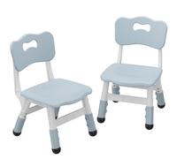 Litake Chaise Enfant Ergonomique et réglable 3 hauteurs - Lot de 2 chaises Robustes en Plastique, Dossier Confortable, Pieds antidérapants - pour Maison, crèche, école, 2-8 Ans - Couleur : Gris foncé