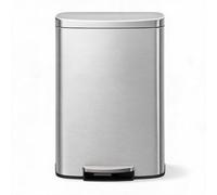 Litake Poubelle De Cuisine 50 l, Meuble Poubelle Cuisine En Métal | Poubelle de Cuisine 50 Litres en Acier Inoxydable avec Pédale, Couvercle Soft-Close, Seau Intérieur Amovible, Gris