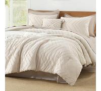 Litanika Parure de lit 3 pièces Beige légère et Moelleuse pour lit Double, Couleur crème, Choix de Cadeau (200 x 228 cm, 1 Couette et 2 taies d'oreiller)