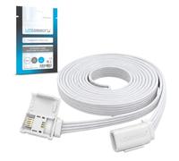 Litcessory Câbles d'Extension et Connecteurs pour Philips Hue Flux | Câble d'extension (Lightstrip à Lightstrip) - 3m, Lot de 2 (Blanc). Non compatible avec Philips Hue Flux Ultra