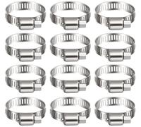 Litensh 12 collier de serrage tuyau arrosage en acier inoxydable, collier serflex inox 13-19mm, metal serre flex serrage pour tuyau d'engrenage conduits de carburant plomberie automobile piscine