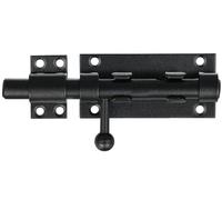 Litensh Loquet de portail coulissant robuste avec trou de cadenas, verrou de sécurité en acier inoxydable 304, Ø 12 mm, noir (105 mm noir)