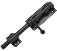 Litensh Verrou loquet porte coulissant acier inoxydable de avec trou de cadenas, Serrure de Porte de sécurité à Barillet Verrou portail à Boulon fermeture porte longue 14mm de diamètre 8 inch noir
