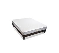 LITERIE - Ensemble AMBOISE 140x190 cm - Matelas Mémoire de forme + Sommier Bois