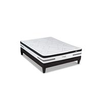 LITERIE - Ensemble BELLEVUE 140x190 cm - Matelas Ressorts ensachés + Sommier Bois