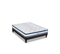 BELLECOUR LITERIE - Ensemble CHENONCEAU 140x190 cm - Matelas Mémoire de forme + Sommier Bois G