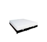 BELLECOUR Ensemble Sommier Électrique + Matelas Mémoire de Forme 21 cm 2 Places 2 x 90x200 cm (ou 180x200 cm) - Tête, Pieds et Buste relevables et télécommande Filaire - Fabriqué en France
