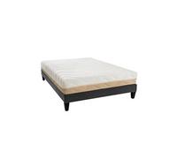 LITERIE - Ensemble LEMAN 160x200 cm - Matelas Mousse hypersoft + Sommier Bois