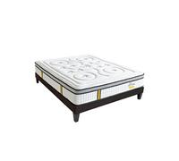 BELLECOUR LITERIE - Ensemble REINA 2.0 90x190 cm - Matelas Ressorts ensachés + Sommier Bois G