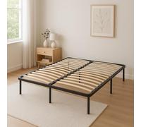 Literie Julien Jacky - Solide et Confortable Sommier 160x200 x 29 cm Cadre a Lattes + 9 Pieds en Metal - Montage Rapide et Facile