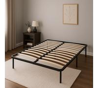 Literie Julien Julie - Solide et Confortable Sommier Cadre a Lattes + Pieds 140x190 x 29 cm en Metal - Montage Rapide et Facile - epaisseur du Metal +/- 1,2 mm 2 x 14 Lattes en 9mm