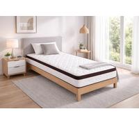 Literie Julien Matelas 80x200 - Hauteur 25 cm Mémoire de Forme Soutien Ferme et Confort Enveloppant - 2 Faces Hiver/Été - Certifié CertiPUR & Oeko-TEx - Âme 20 cm Haute Résilience Modèle King Memory