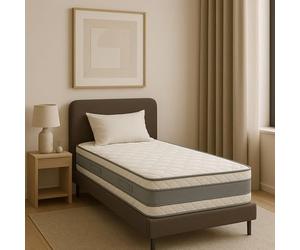 Literie Julien Matelas Mémoire de Forme 60 Kg/m3 90x190 x 21 cm Très Ferme - 7 Zones de Confort - Noyau Aertech+ 35 Kg/m3 HR Dernière Génération - Très Respirant