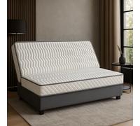 Literie Julien Matelas Souple pour Tous Clic Clac 130x190 x 15 cm avec Latex sur Face Hiver - Découpe Assise 70 cm - 5 Zones de Confort - Face été et Noyau Poli Lattex HR Dernière Génération