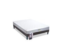 LITERIE - Pack AMBOISE 140x190 cm - Matelas Mémoire de forme + Sommier Bois + Protège matelas anti punaise