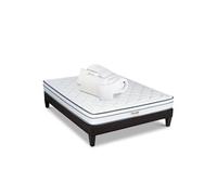 BELLECOUR LITERIE - Pack Prêt à dormir BARTOLDI 90x190 cm - Matelas Ressorts ensachés + Sommier + Accessoires G