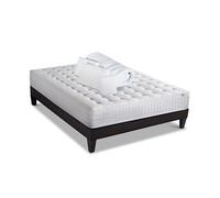 LITERIE - Pack Prêt à dormir CHÂTELET 140x190 cm - Matelas Mémoire de forme + Sommier + Accessoires