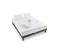 LITERIE - Pack Prêt à dormir VOSGES 90x200 cm - Matelas Mousse Haute Densité + Sommier + Accessoires