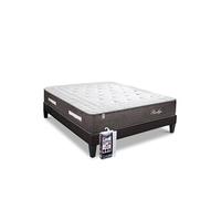LITERIE - Pack PRIVILEGE 180x200 cm - Matelas Ressorts ensachés + Sommier Bois + Protège matelas anti punaise