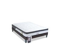 LITERIE - Pack TIVOLI 140x190 cm - Matelas Mémoire de forme + Sommier Bois + Protège matelas anti punaise