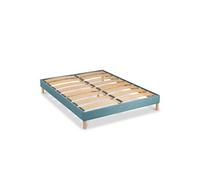 LITERIE - Sommier à lattes en bois LUMIERE 90x200 cm - Coloris Vert d'eau - Livré en kit