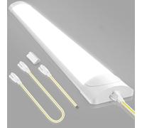Litglobe Neon LED 90cm,30W Connectable Reglette LED,6500K Blanc Froid Neon Tube,3000LM Super Lumineux Réglette,Étanche Luminaire Plafonnier pour Atelier,Garage, Bureau,Sous Sol