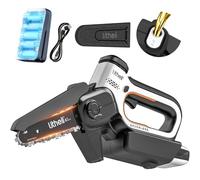 Litheli 20V Mini Tronçonneuse 15cm, Moteur Brushless, 10000mAh | Batterie compatible toute la gamme U20, charge USB-C avec fonction powerbank, lubrification auto.