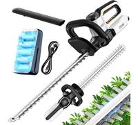 Litheli Taille Haie 20V, Hedge Trimmer de 510 mm pour la Coupe, la Taille et l'élagage des arbustes, Taille-buissons sans Fil de 20 mm avec 1 Batterie de 10 000 mAh