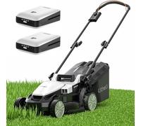 Litheli Tondeuse à Gazon sans Fil 43cm, 2X 20V Batteries 4.0Ah, Moteur sans balais, Hauteur Réglable 25-75mm, Bac 40L, Tondeuse à Gazon Batterie pour Pelouses jusqu'à 500m²