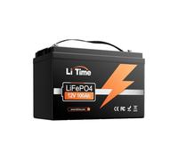 LiTime Batterie LiFePO4 12V 100Ah Légère et Compacte pour Camping-Car, Van | Max. 15000 Cycles, 1280Wh, BMS 100A, Remplacement AGM, IP65, Batterie Lithium 12V pour Fourgon Aménagé, Caravane, Bateau