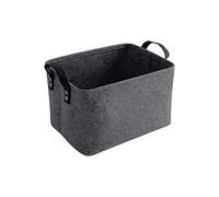 LITLANDSTAR Panier de rangement pliable en feutre pour étagère, linge, armoire, jouets ou papier toilette, 33 x 20 x 23 cm, gris foncé