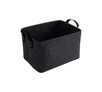 LITLANDSTAR Panier de rangement pliable en feutre pour étagère, linge, armoire, jouets ou papier toilette, 33 x 20 x 23 cm, noir