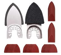 Litorange Kit de 62 patins de ponçage oscillants multi-outils - Kit de ponçage rapide comprenant 5 types de papiers abrasifs pour polissage de surface - Compatible avec Bosch, Craftsman, Chicago,