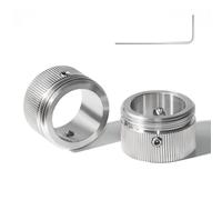 Litorange Lot de 2 adaptateurs de soupape de chauffage en acier inoxydable | Tête thermostatique de radiateur avec bandes. Adaptateur de thermostat de radiateur pour Danfoss Ra/Rav/Ravl & Tado. 22 mm