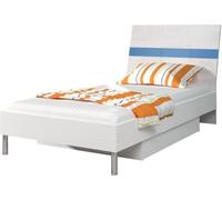 Lits Bleu Bois Design Lit Simple Brillant Single Chambre Enfant Fille Lit