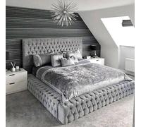 Lits doubles Mariage Chambre à coucher Cuir Hôtel Nouveau Lit Coussin Design Luxe Métal