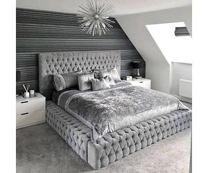 Lits doubles Mariage Chambre à coucher Cuir Hôtel Nouveau Lit Coussin Design Luxe Métal